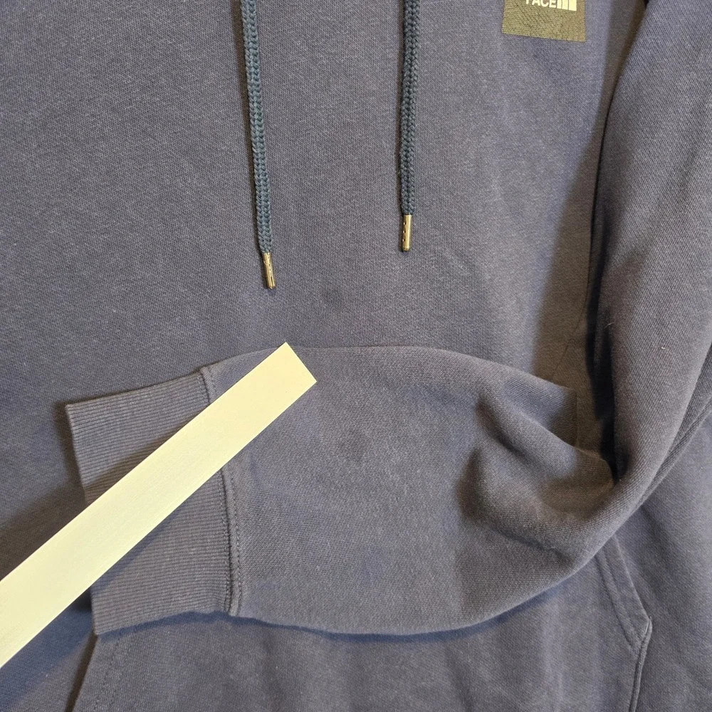 The North Face Mens Navy Blue Dome 5 Tent Graphic Pullover Hoodie Large